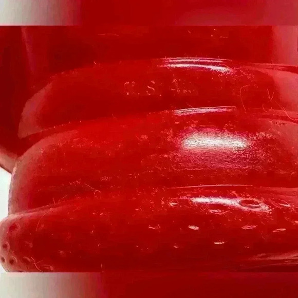 Vintage Plastic Santa Claus Rattle Ornament Rabbit Fur Beard - Picture 2 of 8